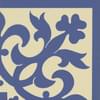 Плитка Original Style Victorian Floor Tiles Elgin Corner Blue On White 7.5x7.5 см, поверхность матовая