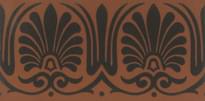 Плитка Original Style Victorian Floor Tiles Faraday Border Black On Red 7.5x15.1 см, поверхность матовая