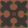 Плитка Original Style Victorian Floor Tiles Gordon Black On Red 5.3x5.3 см, поверхность матовая