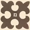 Плитка Original Style Victorian Floor Tiles Gordon Dark Brown On White 5.3x5.3 см, поверхность матовая