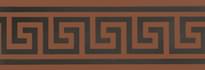 Плитка Original Style Victorian Floor Tiles Greek Key Border Black On Red 5.3x15.1 см, поверхность матовая