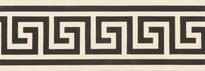 Плитка Original Style Victorian Floor Tiles Greek Key Border Black On White 5.3x15.1 см, поверхность матовая