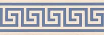 Плитка Original Style Victorian Floor Tiles Greek Key Border Blue On White 5.3x15.1 см, поверхность матовая