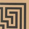 Плитка Original Style Victorian Floor Tiles Greek Key Corner Black On Buff 5.3x5.3 см, поверхность матовая