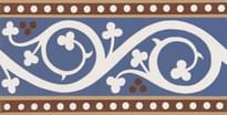 Плитка Original Style Victorian Floor Tiles Kitchener Border Blue 7.5x15.1 см, поверхность матовая