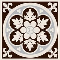 Плитка Original Style Victorian Floor Tiles Livingstone Black On Dover White 10.6x10.6 см, поверхность матовая