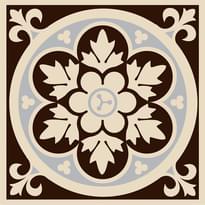 Плитка Original Style Victorian Floor Tiles Livingstone Black On White 10.6x10.6 см, поверхность матовая