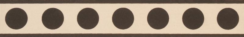 Original Style Victorian Floor Tiles Melbourne Border Brown Spot On White 2.4x15.1