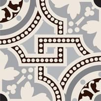 Плитка Original Style Victorian Floor Tiles Salisbury Black On Dover White 15.1x15.1 см, поверхность матовая