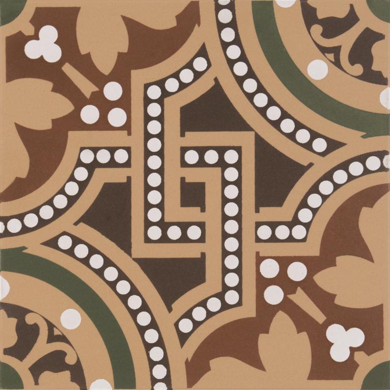 Original Style Victorian Floor Tiles Salisbury Green 15.1x15.1