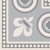 Плитка Original Style Victorian Floor Tiles Telford Corner Grey On Dover White 7.5x7.5 см, поверхность матовая