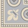 Плитка Original Style Victorian Floor Tiles Telford Corner Grey On White 7.5x7.5 см, поверхность матовая