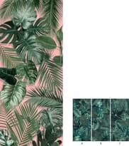 Плитка Ornamenta Operae Palm Botanical Pink 120x278 см, поверхность матовая