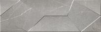 Плитка Oset Senses Grey Decor 31.5x99 см, поверхность полуматовая, рельефная