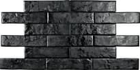 Плитка Pamesa Brickwall Negro 7x28 см, поверхность матовая