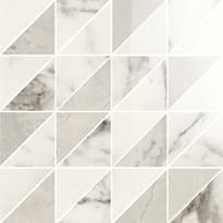 Плитка Panaria Eternity Mosaico Gems A Lux Statuario White-Breach Grey 30x30 см, поверхность полированная