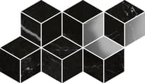 Плитка Panaria Eternity Mosaico Kubic Marquina Black Lux Rect 17x29.2 см, поверхность полированная