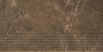 Плитка Paradyz Ibis Brown Stopnica Prosta Mat 30x60 см, поверхность матовая, рельефная