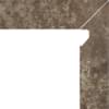 Плитка Paradyz Ilario Brown Cokol Prawy 2-Elementowy 8.1x30 см, поверхность матовая, рельефная