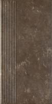 Плитка Paradyz Ilario Brown Stopnica Prosta 30x60 см, поверхность матовая, рельефная