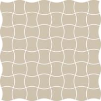 Плитка Paradyz Modernizm Bianco Mozaika Prasowana K 3.6X4.4 30.86x30.86 см, поверхность матовая, рельефная