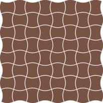 Плитка Paradyz Modernizm Brown Mozaika Prasowana K 3.6X4.4 30.86x30.86 см, поверхность матовая, рельефная