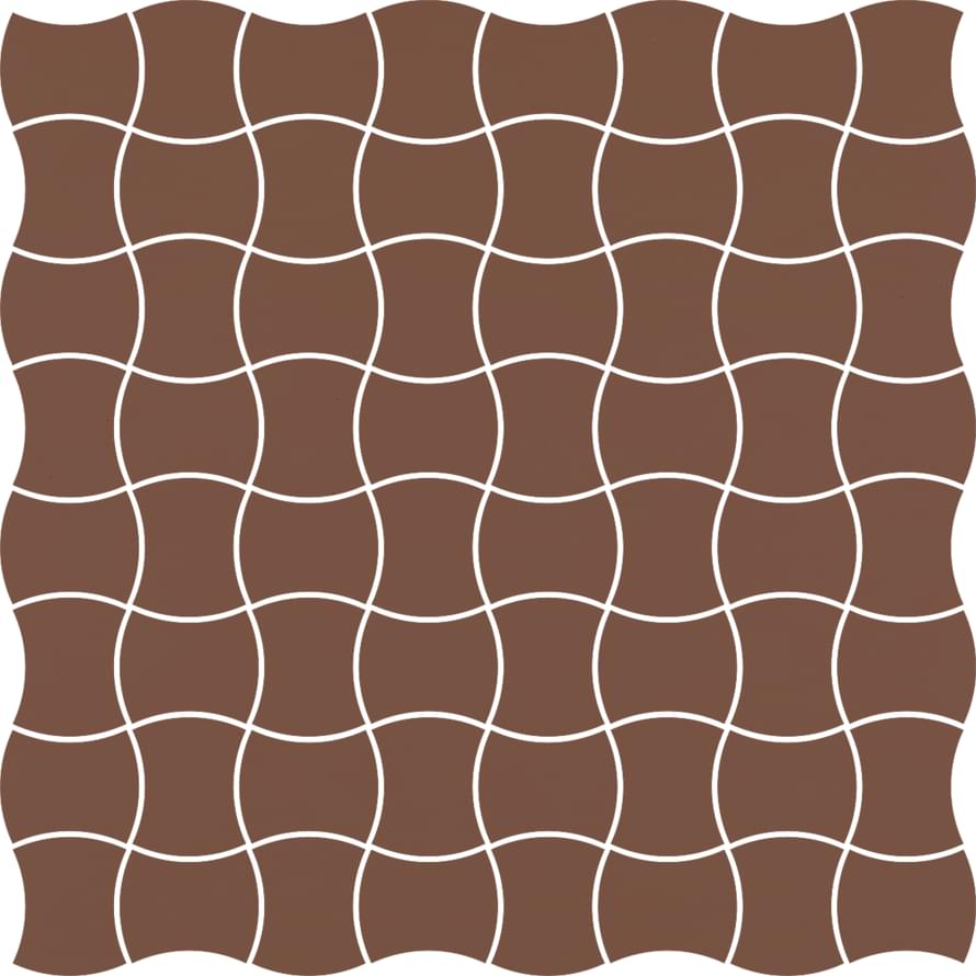 Paradyz Modernizm Brown Mozaika Prasowana K 3.6X4.4 30.86x30.86