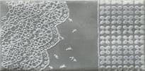 Плитка Paradyz Moli Nero Inserto D 9.8x19.8 см, поверхность матовая, рельефная