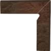 Плитка Paradyz Semir Brown Cokol Prawy 2-Elementowy 8.1x30 см, поверхность матовая, рельефная