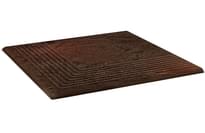 Плитка Paradyz Semir Brown Stopnica Narozna 30x30 см, поверхность матовая, рельефная