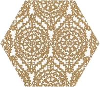 Плитка Paradyz Shiny Lines Gold Heksagon Inserto A 19.8x17.1 см, поверхность матовая