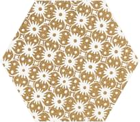 Плитка Paradyz Shiny Lines Gold Heksagon Inserto D 19.8x17.1 см, поверхность матовая