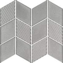 Плитка Paradyz Universal Mosaics Szklana Silver Romb 20.5x23.8 см, поверхность глянец