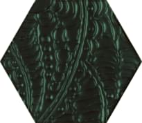 Плитка Paradyz Urban Colours Green Inserto Glass Heksagon 19.8x17.1 см, поверхность глянец, рельефная