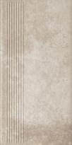 Плитка Paradyz Viano Beige Stopnica Prosta 30x60 см, поверхность матовая, рельефная