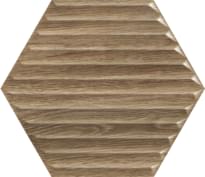 Плитка Paradyz Woodskin Wood Heksagon Struktura B 19.8x17.1 см, поверхность матовая, рельефная