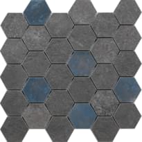 Плитка Peronda Grunge D Anth Hexa As C 28.3x29.4 см, поверхность полуматовая, рельефная