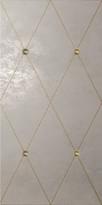 Плитка Petracers Ad Maiora Rhombus Fregio Con Swarovsky Oro Su Perla 50x100 см, поверхность полуматовая