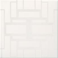 Плитка Petracers Jazz Bianco Su Fondo Bianco 20x20 см, поверхность матовая