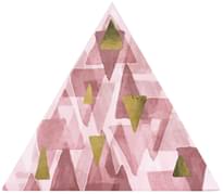 Плитка Petracers Triangolo Impressioni Oro Su Rosa 17x17 см, поверхность глянец