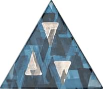 Плитка Petracers Triangolo Impressioni Platino Su Azzurro 17x17 см, поверхность глянец