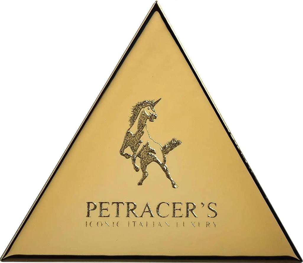 Petracers Triangolo Logo Su Oro Lucido 17x17