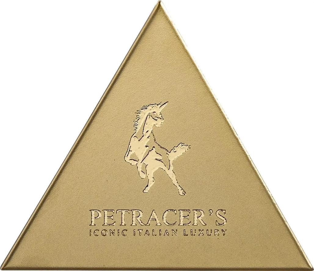 Petracers Triangolo Logo Su Oro Matt 17x17