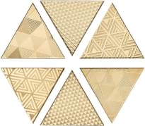 Плитка Petracers Triangolo Vibrazioni Oro 17x17 см, поверхность глянец