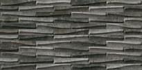 Плитка Piemme Ceramiche Castlestone Muretto Black Ret 30x60 см, поверхность матовая, рельефная