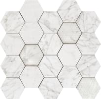 Плитка Piemme Valentino Majestic Hexagon Apuanian White Lev 34x36 см, поверхность полированная