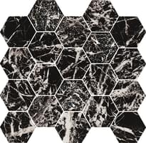 Плитка Piemme Valentino Majestic Hexagon Glam Black 34x36 см, поверхность полированная