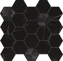 Плитка Piemme Valentino Majestic Hexagon Royal Nero 34x36 см, поверхность полированная