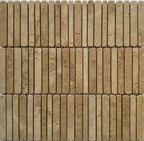 Плитка Pixel Mosaic Венеция Yellow Travertine Полированная 30.5x30.5 см, поверхность полированная
