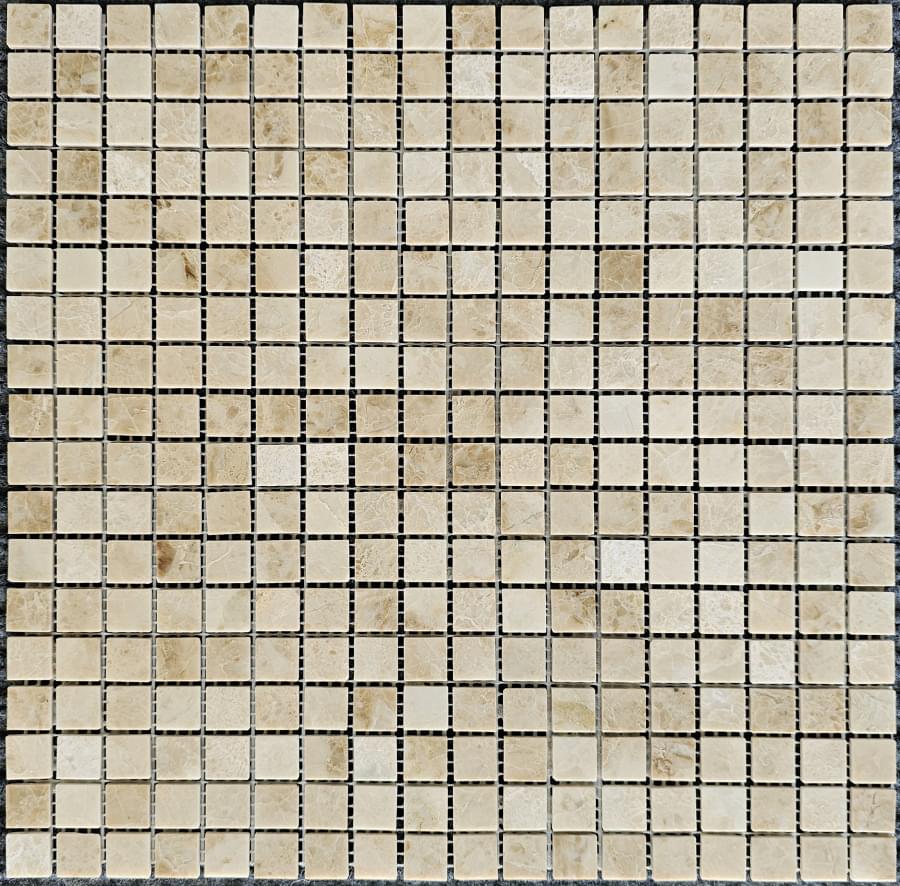 Pixel Mosaic Мрамор Cappucino 15х15 мм Полированная 30.5x30.5